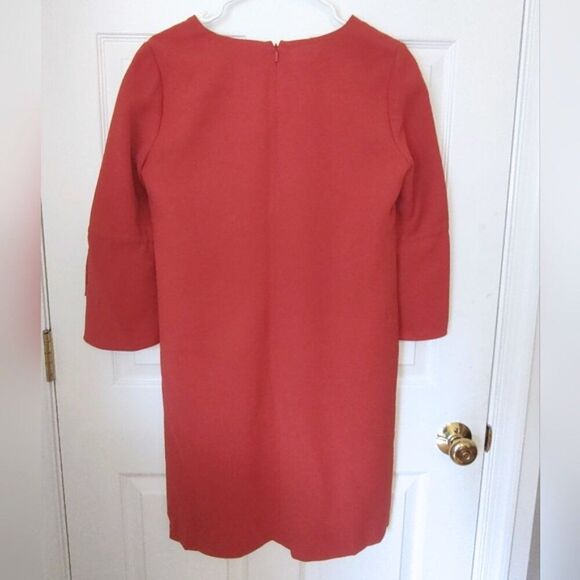 Lafayette 148 New York split neck shift dress S M - Picture 5 of 6